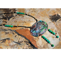 Buffalo Verdigris Brass Turquoise Necklace | Elaine Coyne Jewelry | BP916N