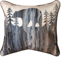 Bear "Lodge Fluidity" Reversible Plaid Throw Pillow | SLLOBB