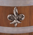 Fleur de Lis Teak Wood Beer Cooler Ice Tub | Vagabond House | E239FL