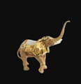 Indian Elephant Trunk Up 24k Gold Plated Sculpture | A-90 | D'Argenta