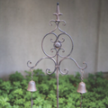 Fleur de Lis Garden Bell Stake | MWWIMIJGS | Manual Woodworkers