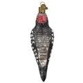 Vintage Hairy Woodpecker Glass  Ornament