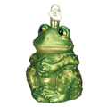 Sitting Frog Glass  Ornament