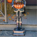 Pumpkin Soldier with Candy Bowl and Multicolored LED Lights | 190410