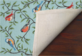 Hand Hooked Birds on Branches Indoor/Outdoor Rug