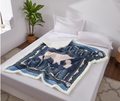 Polar Bear Sherpa Throw Blanket "OffSpring"