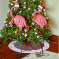 Iron Christmas Flamingo Set of 2