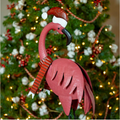 Iron Christmas Flamingo Set of 2
