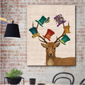 Deer Gallery Wrapped Canvas "Just Juggling A Few Hats"