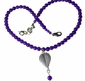 Limited Edition Amethyst Necklace with Leaf Pendant
