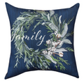Blessed/Family Wreath Indoor/Outdoor Pillow