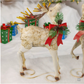 Pair of Iron Reindeer with Pinecone Bows