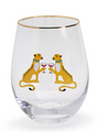 Set of 4 Animal Party Stemless Wine Glasses