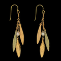 Bud and 3 Leaf Drop Wire Earrings | Michael Michaud | 3717BZ | Nature Jewelry