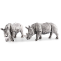 Pewter Rhino Salt Pepper Shakers | Vagabond House | VHC116R