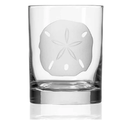 Sand Dollar Engraved Double Old Fashioned Glass Set of 4 | Rolf Glass | 250007