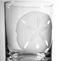 Sand Dollar Engraved Double Old Fashioned Glass Set of 4 | Rolf Glass | 250007