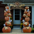 Large "Happy Halloween" Arch with Pumpkins and Skulls | ZR180733