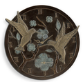 Hummingbird and Flower Wall Mounted Garden Clock and Thermometer | SPI35227