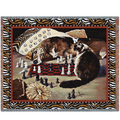 Dog and Cat Throw Blanket "Your Move"  | PC4727-T