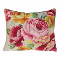 Flower Needlepoint Down Throw Pillow "Grace" | MICNCU-351