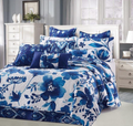 Indigo Flower Quilt Set | DUKDQ10058