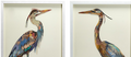 Set of 2 Handmade Crane Paper Collage Wall Art | TC54308