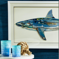 Handmade Shark Paper Collage Wall Art | TC54462