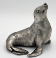 Silver Leaf Sea Lion Sculpture | BRWL2254