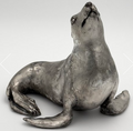 Silver Leaf Sea Lion Sculpture | BRWL2254