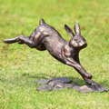  Rabbit Hopping Garden Sculpture | 50874 | SPI Home