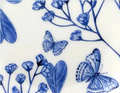 Blue and White Butterfly Bone China Service for 4 | LHBM304