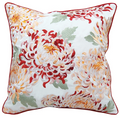 Hand Embroidered Chrysanthemum Indoor/Outdoor Pillow | GIIR775020006