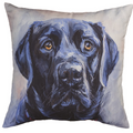 Black Lab Indoor/Outdoor Throw Pillow | MWWSLBBL