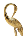 Set of 2 Crane Sculptures with Antiqued Gold Finish | TCVAL001-S2