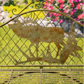 Moose and Evergreen Iron Bench "Highlands" | ZLIZR220861-GR