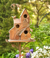 73.75 Inch Four Residence Bungalow Iron Birdhouse with Copper Finish (ZLIZR193144)