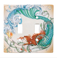 Hand Painted Vintage Mermaid Switch Plate | GIIR760010046