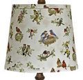 Townsend White Candlestick Lamp with Beautiful Bird Shade | AHSL2390WH-U20