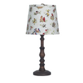 Townsend Brown Candlestick Lamp with Beautiful Bird Shade | AHSL2390BN-U17