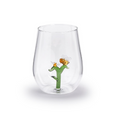 Set of 2 Jumbo Bee and Flower Stemless Wine Glasses | TC54620