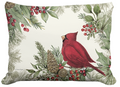 Cardinals With Berries II Indoor Outdoor Pillow | MCSW2416
