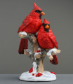 Cardinal Pair Perching on Snowy Branch | USIWU78358AACardinal Pair Perching on Snowy Branch | USIWU78358AA