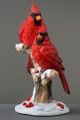 Cardinal Pair Perching on Snowy Branch | USIWU78358AA
