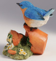 Perched Bluebird on Flower Pot Sculpture | USIWU78374AA
