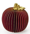 Hand Painted Accordion Pumpkins with Gold Edges and Stems | TC82608