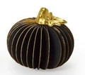 Hand Painted Accordion Pumpkins with Gold Edges and Stems | TC82608