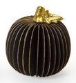 Hand Painted Accordion Pumpkins with Gold Edges and Stems | TC82608