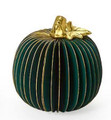Hand Painted Accordion Pumpkins with Gold Edges and Stems | TC82608