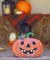 Set of 3 Metal Jack-O-Lantern Candleholder Decorations | ZLIZR090340 - Set